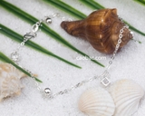 Lắc tay bạc Việt Nam bi lập phương dây xích