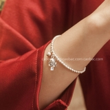 Lắc tay bạc Việt Nam bi mèo thần tài