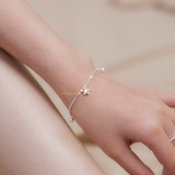 Lắc tay bạc Việt Nam bi sao đá