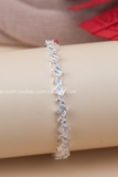 Lắc tay bạc Việt Nam chuỗi đá vuông