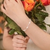 Lắc tay bạc Việt Nam Flower Circle