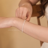 Lắc tay bạc Việt Nam full ổ đá miết