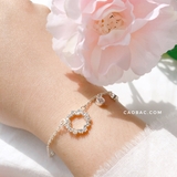 Lắc tay bạc Việt Nam huyền thoại biển xanh ba ổ đá