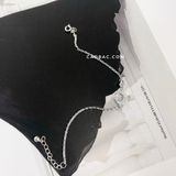 Lắc tay bạc Việt Nam trăng khuyết đá ổ đá miết