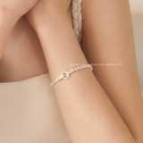 Lắc tay bạc Việt Nam tròn đá chuỗi đá lắc bập