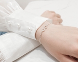 Lắc tay bạc Việt Nam vô cực đá