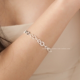 Lắc tay bạc Việt Nam vô cực Double