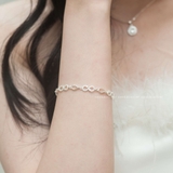 Lắc tay bạc Việt Nam vô cực tim