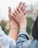 Lắc tay đôi bạc Việt Nam chốt tròn