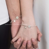 Lắc tay đôi bạc Việt Nam Double Circle Couples Bracelet