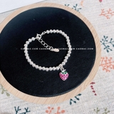 Lắc trẻ em bạc Việt Nam bi charm dâu tây