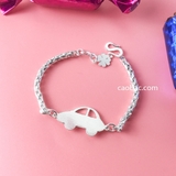 Lắc trẻ em bạc Việt Nam ô tô khắc tên