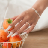 Nhẫn bạc Việt Nam chuỗi lá ổ đá