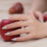 Nhẫn bạc Việt Nam ổ đá sáu chấu cạnh đá vuông