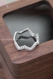 Nhẫn bạc Việt Nam Zigzag đá
