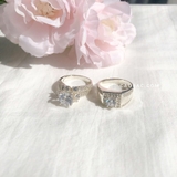 Nhẫn đôi bạc Việt Nam Camelia Couple Rings (324)
