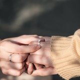 Nhẫn đôi bạc Việt Nam Cyclamen Couple Rings (159)