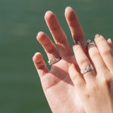 Nhẫn đôi bạc Việt Nam Tiara Couple Rings (161)