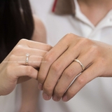 Nhẫn đôi bạc Việt Nam Elegant Couple Rings (310)