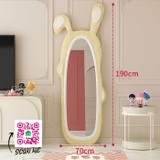 Gương soi toàn thân khung nỉ hình thỏ SMHome GTT13