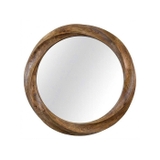 Gương Tròn Treo Tường Khung Gỗ Tự Nhiên SMHome GTT25 - Phong Cách Japandi/Rustic Sang Trọng Cho Mọi Không Gian