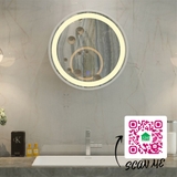Tủ gương tròn treo tường phòng tắm SMHome NT07 - Tích hợp đèn led và công tắc cảm ứng trên gương.