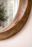 Gương Tròn Treo Tường Khung Gỗ Tự Nhiên SMHome GTT25 - Phong Cách Japandi/Rustic Sang Trọng Cho Mọi Không Gian