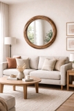 Gương Tròn Treo Tường Khung Gỗ Tự Nhiên SMHome GTT25 - Phong Cách Japandi/Rustic Sang Trọng Cho Mọi Không Gian