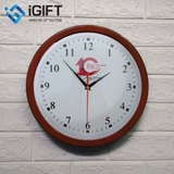 Đồng hồ quảng cáo treo tường in logo Rikkei Soft