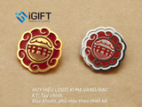 Huy hiệu logo đồng đúc khuôn, xi mạ vàng, xi mạ bạc