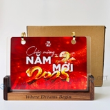 Lịch gỗ để bàn khắc logo theo yêu cầu - MS06