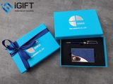Bộ quà tặng bút ký và hộp card khắc logo công ty Vina Sunwoo