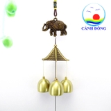 Chuông gió phong thủy đôi voi chiêu tài vượng khí