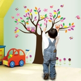 Decal dán tường cây hạnh phúc đầy màu sắc vui tươi