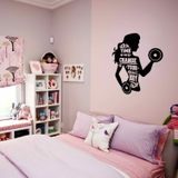 Decal dán tường phòng gym , phòng ngủ dán được kính, gỗ truyền động lực thân hình đẹp sang trọng