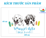 Giấy dán tường đôi cún dễ thương Kawaiyi Dogs