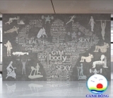 Tranh Dán Tường Gym, Healthy Hiện Đại, Sang Trọng