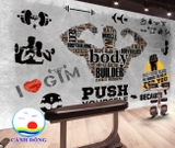 Decal Dán Tường Gym, Healthy Hiện Đại, Sang Trọng