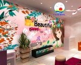 Giấy dán tường cô gái BEAUTIFUL GIRL style họa tiết đẹp mắt