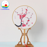 Quạt cổ trang chụp hình tết Cảnh Đông - Múa biểu diễn sự kiện, trang trí decor ,quà tặng lưu niệm - Kiểu dáng tròn