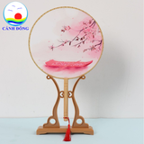 Quạt cổ trang chụp hình tết Cảnh Đông - Múa biểu diễn sự kiện, trang trí decor ,quà tặng lưu niệm - Kiểu dáng tròn