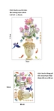 Decal dán tường hoa sen xinh trong bình sứ trang trí phòng sang trọng