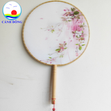 Quạt cổ trang chụp hình tết Cảnh Đông - Múa biểu diễn sự kiện, trang trí decor ,quà tặng lưu niệm - Kiểu dáng tròn