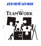 Giấy dán tường chữ TEAMWORK mảnh ghép truyền động lực ý nghĩa