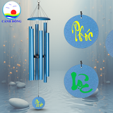 Chuông gió nhạc thiền Cảnh Đông – 6 thanh kim loại lớn – Treo ban công, sân vườn