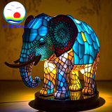 Đèn bàn trang trí con vật nghê thuật mosaic màu sắc, quà tặng ý nghĩa