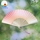 Quạt vải Pastel cán tre kiểu mới Cảnh Đông -Quạt Sự Kiện, Chụp Hình, Múa, Quà Tặng Cưới