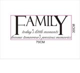 Decal dán tường chữ FAMILY TODAY IS LITTLE MOMENTS BECOME TOMORROW IS PRECIOUS MEMORIES