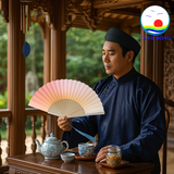 Quạt vải Pastel cán tre kiểu mới Cảnh Đông -Quạt Sự Kiện, Chụp Hình, Múa, Quà Tặng Cưới