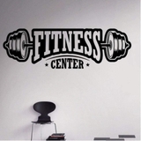 Decal dán kính FITNESS CENTER dán tường phòng gym trung tâm thể thao